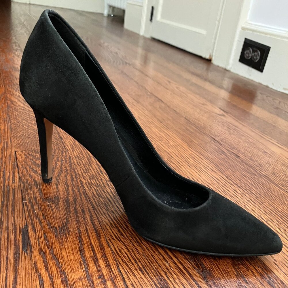 Aldo, black suede pumps, stiletto heel, Size 7.5 - Picture 6 of 10